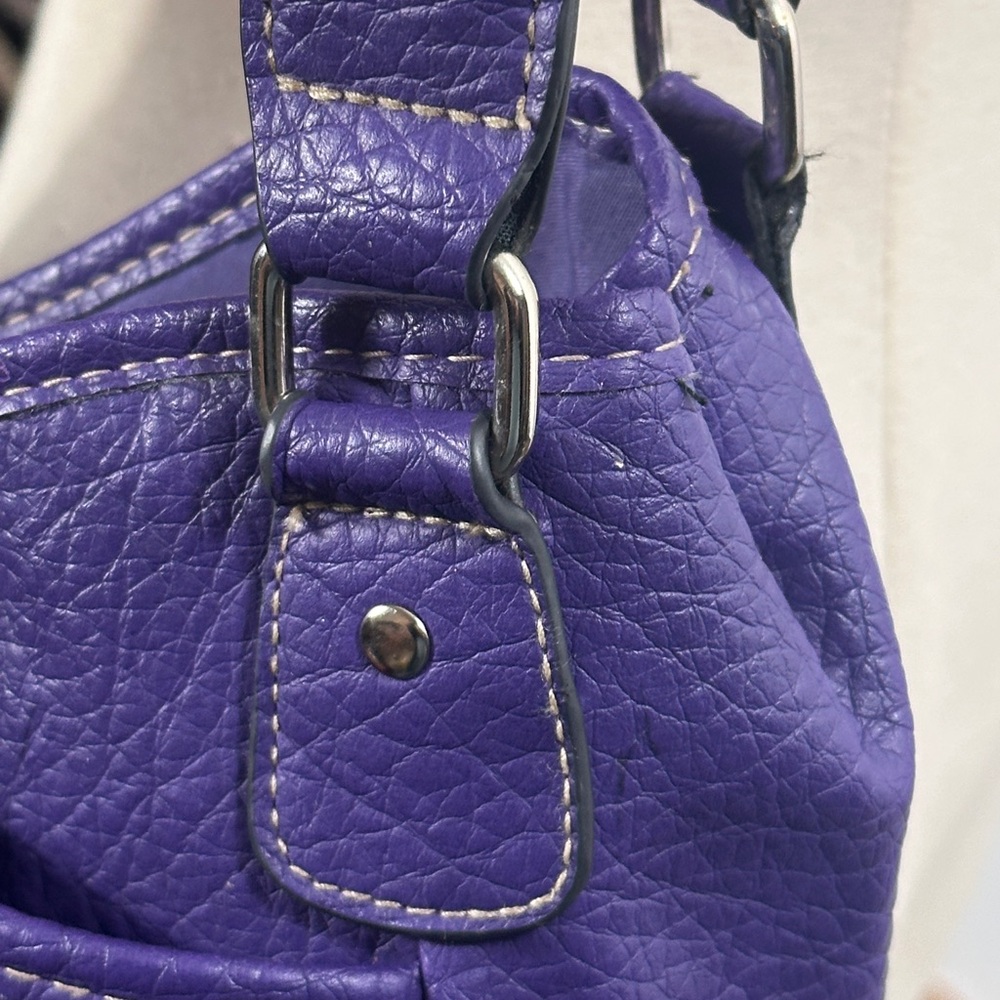 Treviso Purple Leather Women's Shoulder Bag‎ - Picture 4 of 11